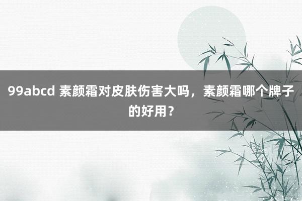 99abcd 素颜霜对皮肤伤害大吗，素颜霜哪个牌子的好用？