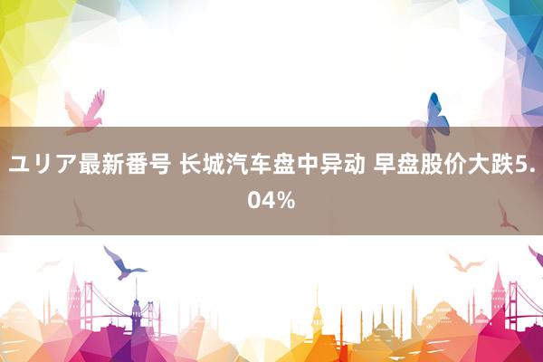 ユリア最新番号 长城汽车盘中异动 早盘股价大跌5.04%