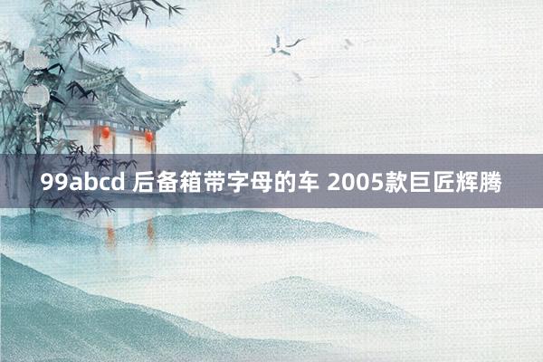 99abcd 后备箱带字母的车 2005款巨匠辉腾